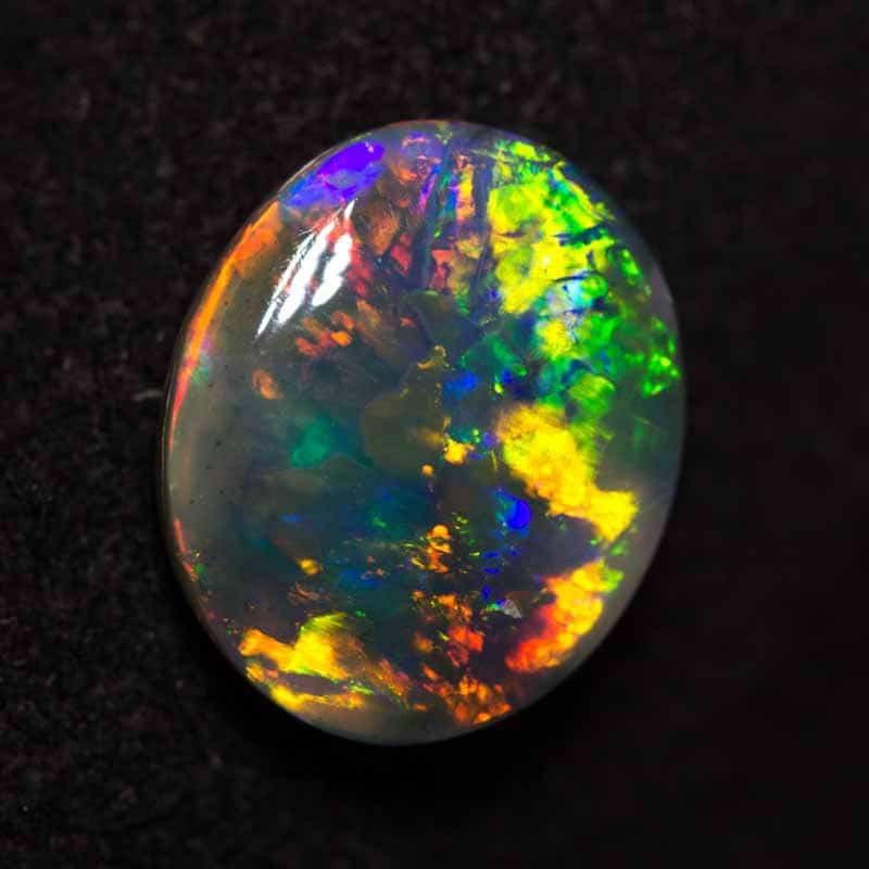1.61 ct gem black opal 9.5x8x3mm - Image 5