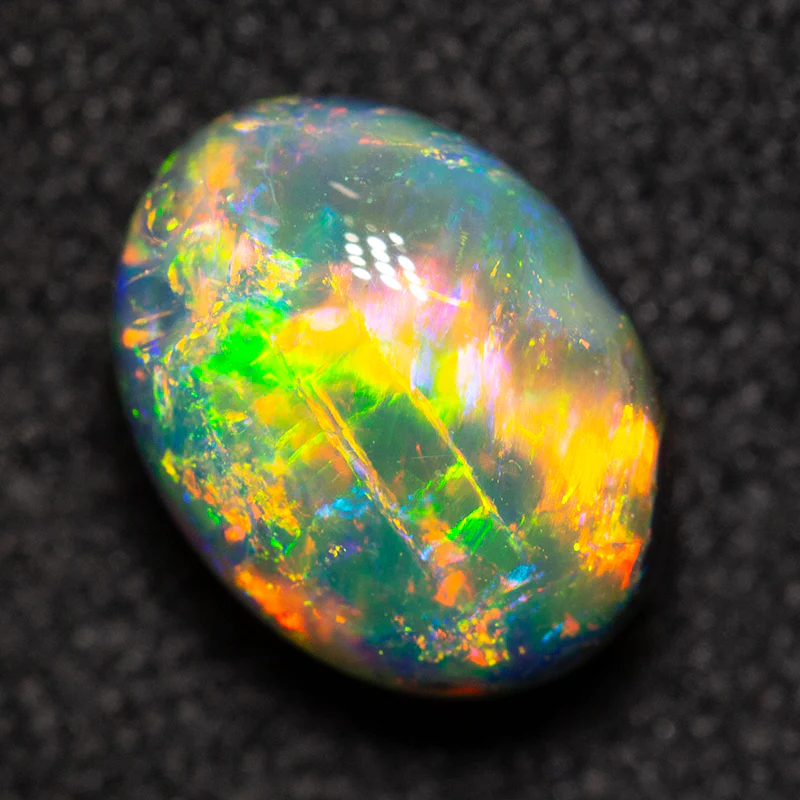 1.62 ct gem black opal 8.4x6.5x4.9mm - Image 4