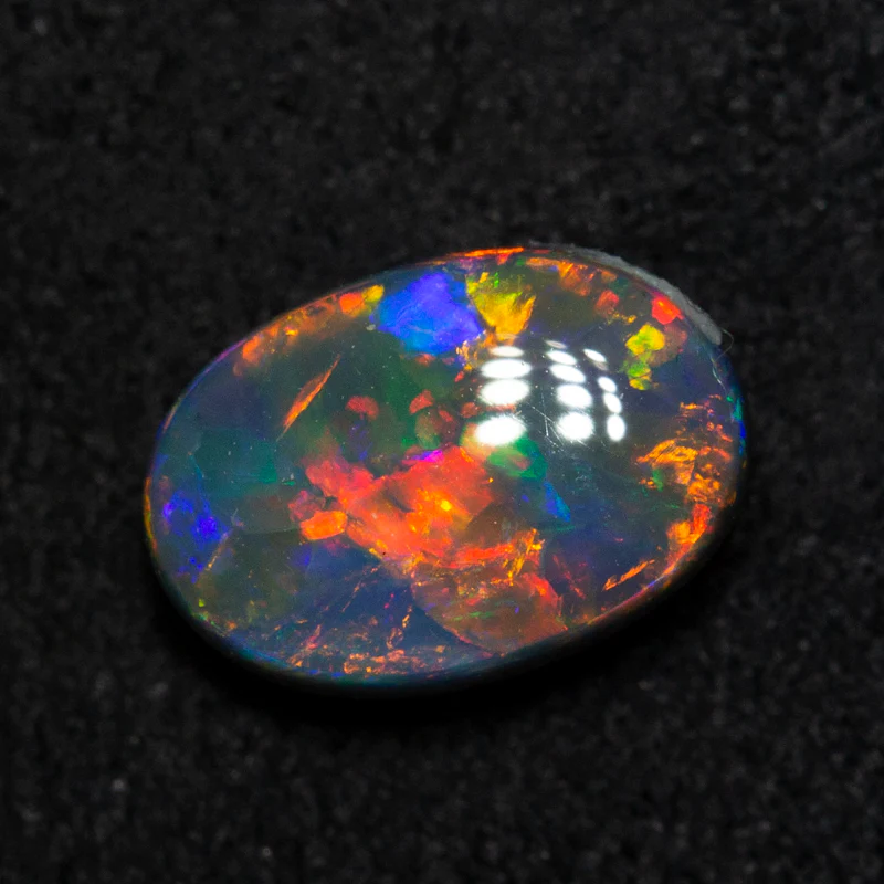 1.62 ct gem black opal 9x6.2x4.1mm - Image 2