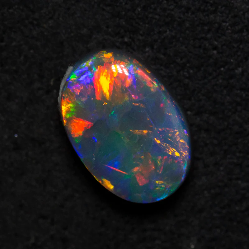 1.62 ct gem black opal 9x6.2x4.1mm - Image 4