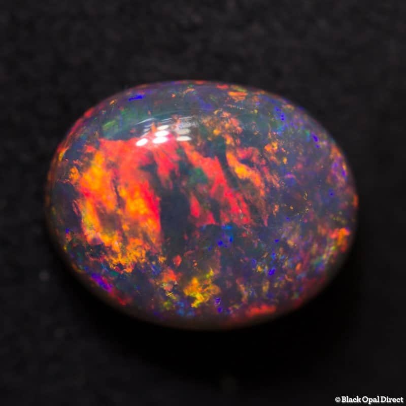 1.62 ct gem black opal 9x7.2x4mm - Image 3