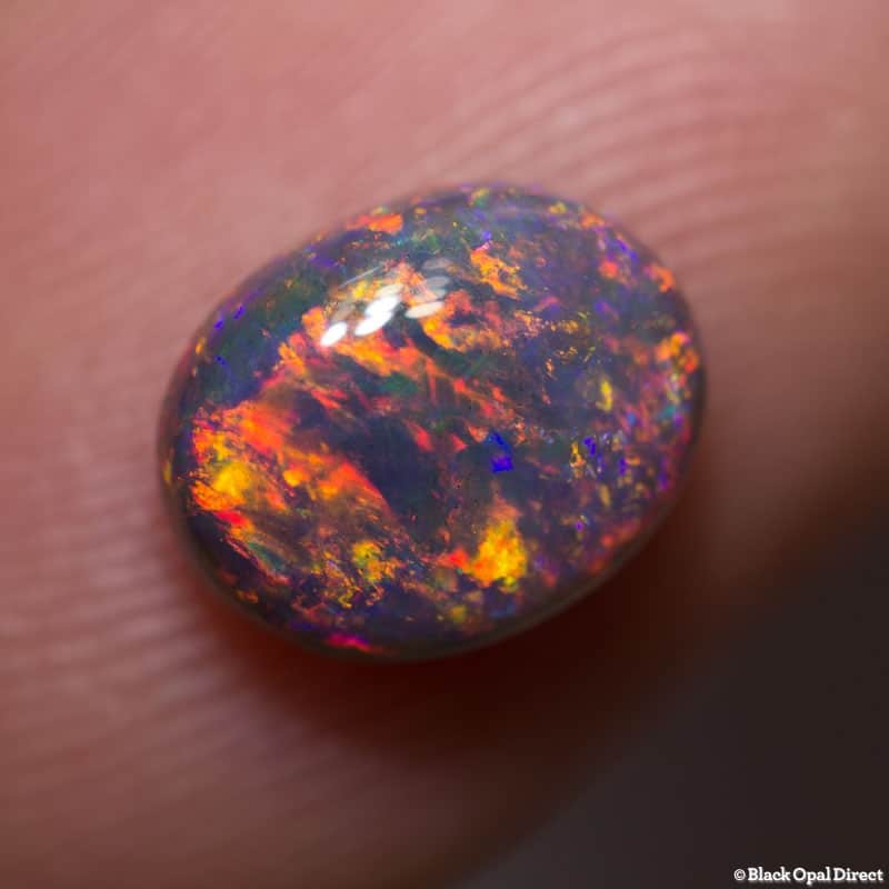 1.62 ct gem black opal 9x7.2x4mm - Image 4