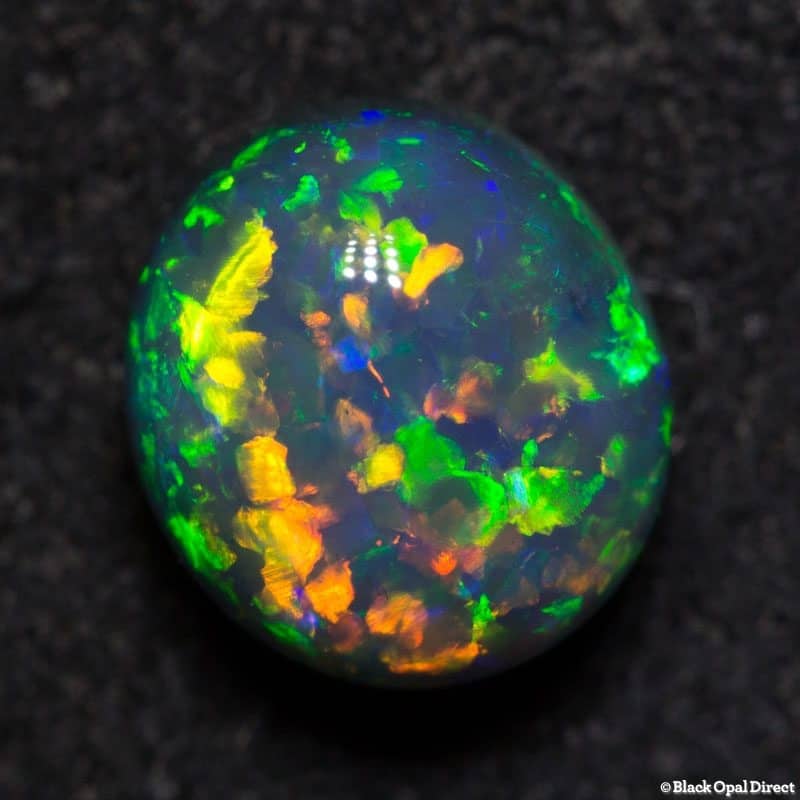 1.63 ct gem black opal 7x6.5x5mm - Image 2