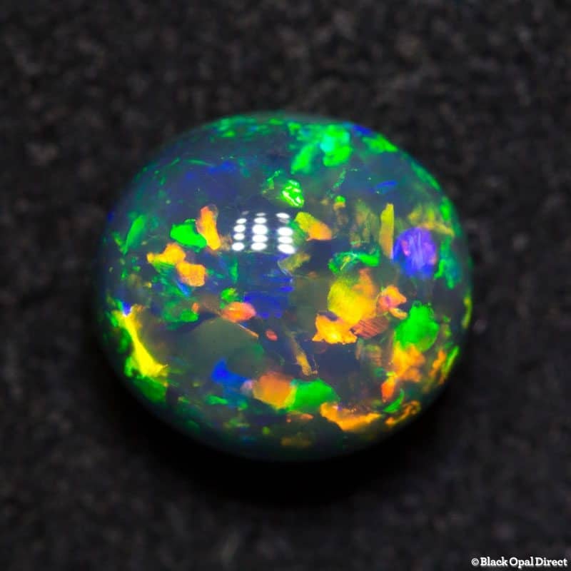 1.63 ct gem black opal 7x6.5x5mm - Image 3