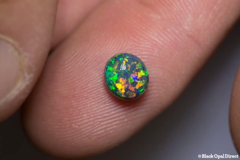 1.63 ct gem black opal 7x6.5x5mm - Image 4