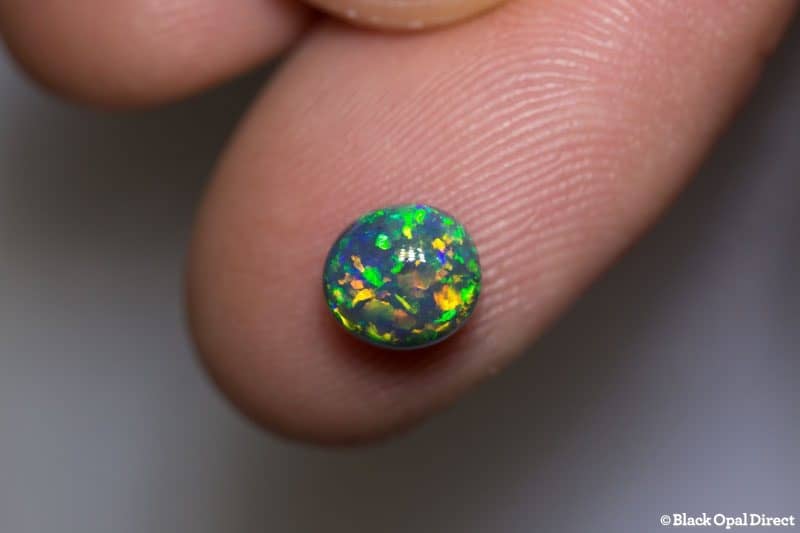 1.63 ct gem black opal 7x6.5x5mm - Image 5