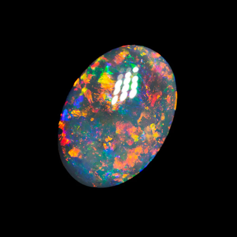 1.64 ct gem black opal 9.6x6.9x3.9mm - Image 3