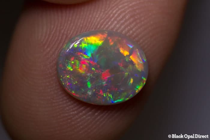 1.67 ct semi black opal 11.5x9x2mm - Image 2