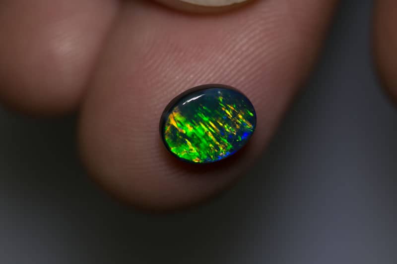1.70 ct gem black opal 9x7x3.5mm - Image 2
