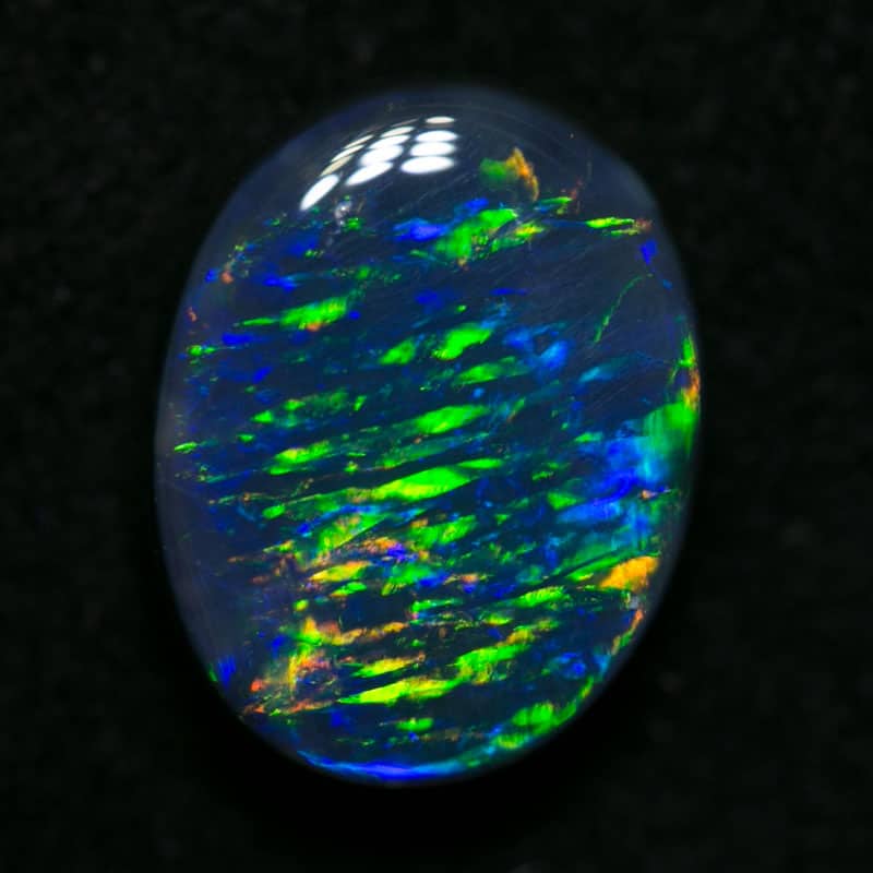 1.70 ct gem black opal 9x7x3.5mm - Image 3
