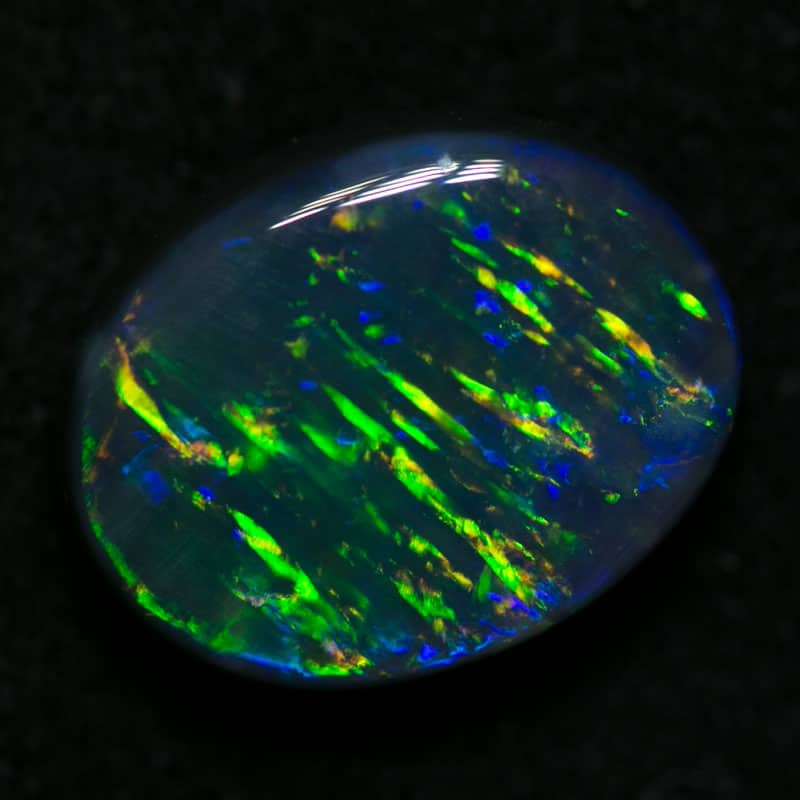 1.70 ct gem black opal 9x7x3.5mm - Image 5