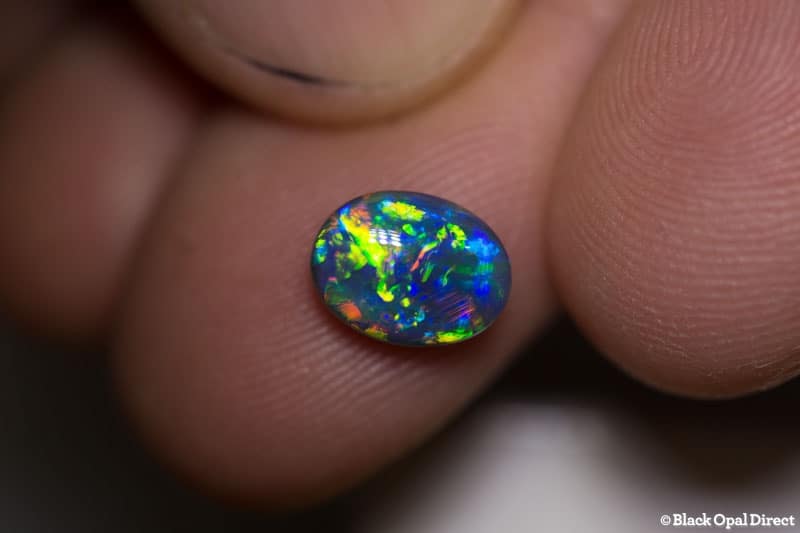 1.71 ct gem black opal 9.5x7x4mm - Image 2