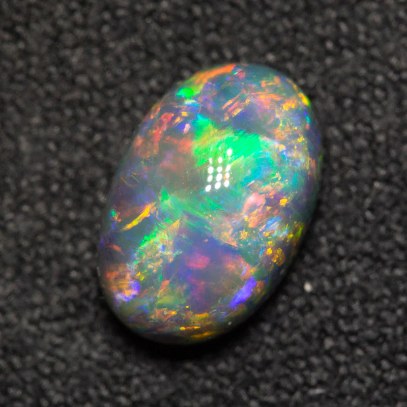 1.71 ct gem black opal 9x6x5.1mm - Image 2