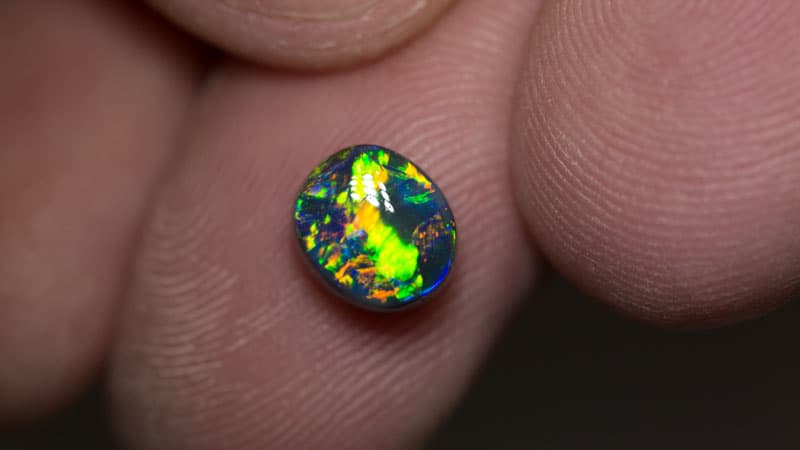 1.71 ct gem black opal collectors piece 8x7x4.7mm - Image 2