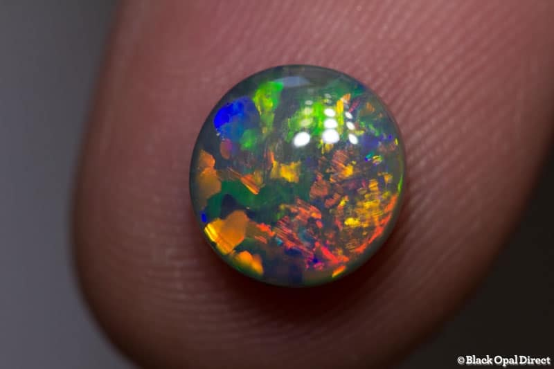1.71 ct semi black opal gem 8.9x8.5x3.6mm - Image 3