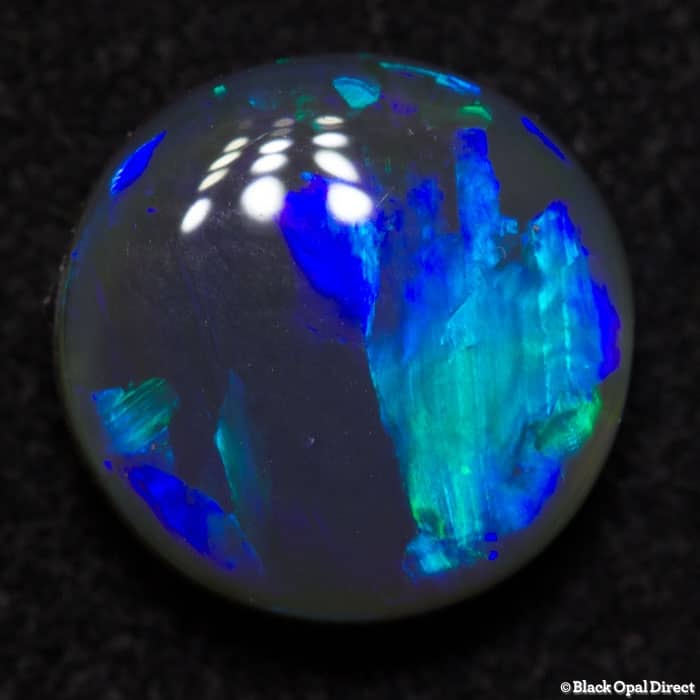 1.72 ct black opal 8mm round x 3.5mm - Image 2