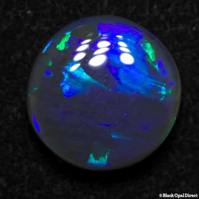 1.72 ct black opal 8mm round x 3.5mm - Image 3