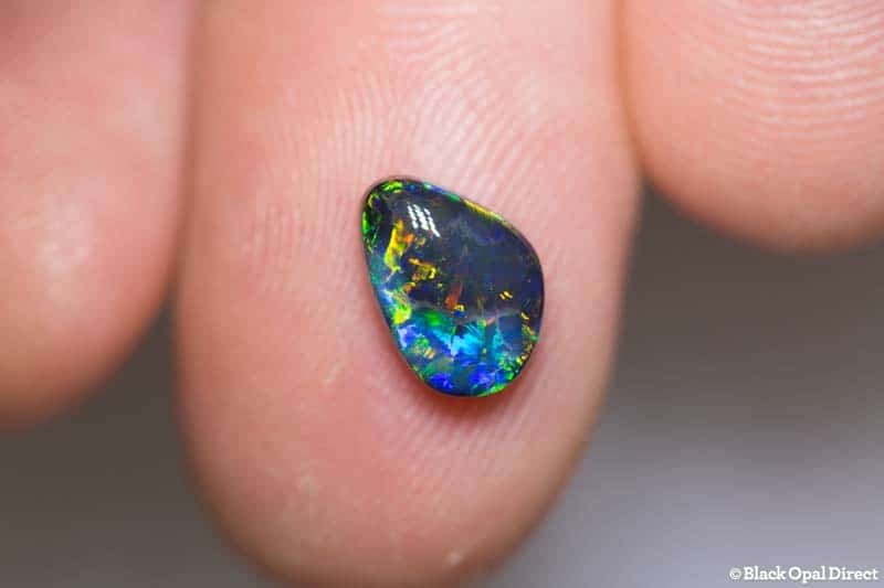 1.73 ct baroque black opal 9.5x6.5x4mm - Image 2