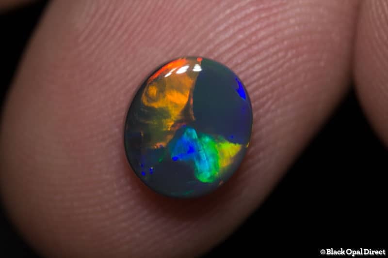 1.73 ct gem black opal 9x8x3.5mm - Image 2