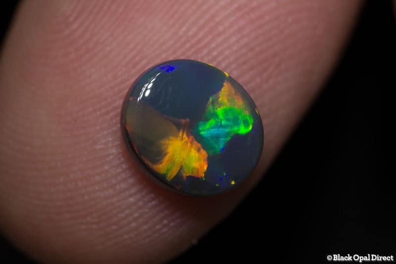 1.73 ct gem black opal 9x8x3.5mm - Image 3