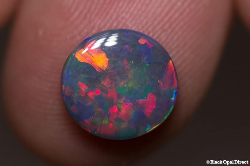 1.74 ct gem black opal 10x9.7x2.6mm - Image 2