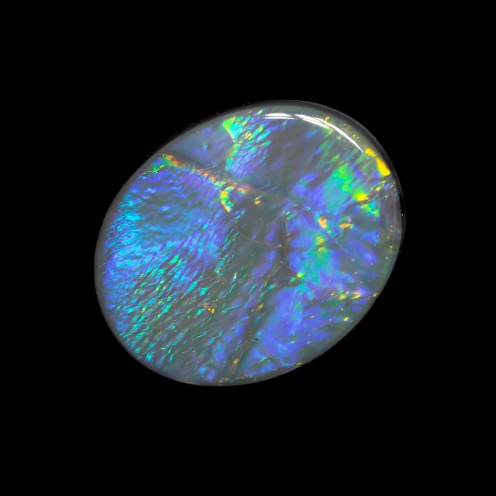 1.75 ct black opal 11x9x2.5mm - Image 2