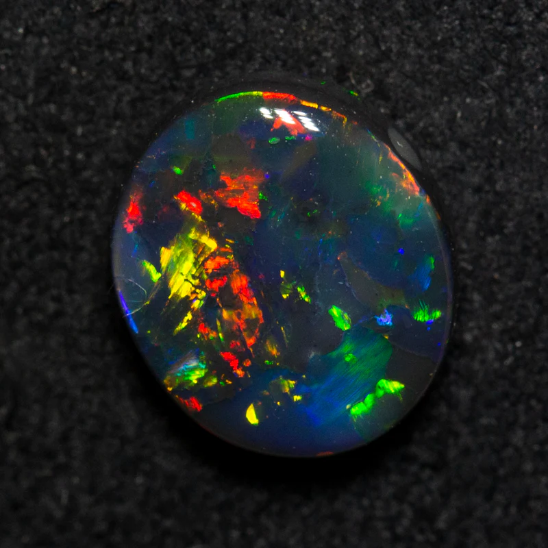 1.76 ct gem black opal 8.9x7.8x3.7mm - Image 2