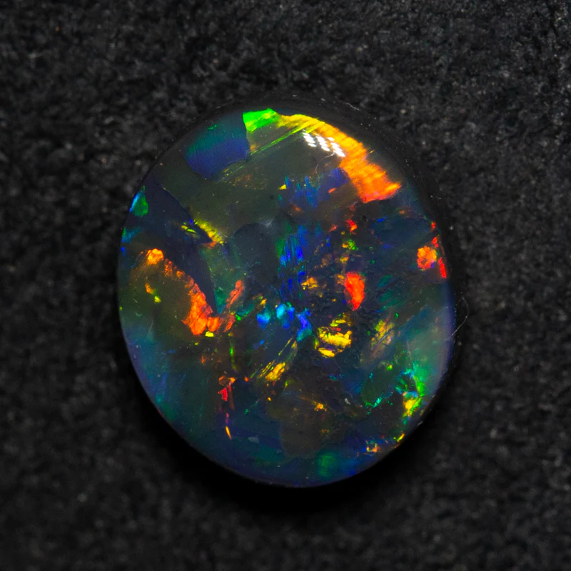 1.76 ct gem black opal 8.9x7.8x3.7mm - Image 3