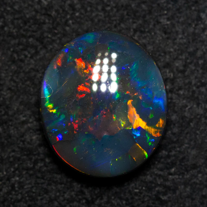1.76 ct gem black opal 8.9x7.8x3.7mm - Image 5