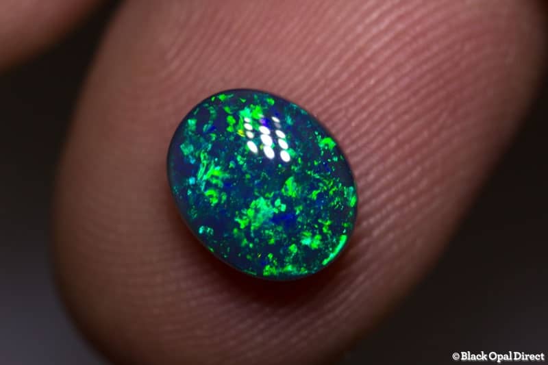 1.76 ct gem black opal 9x7.5x4mm - Image 3