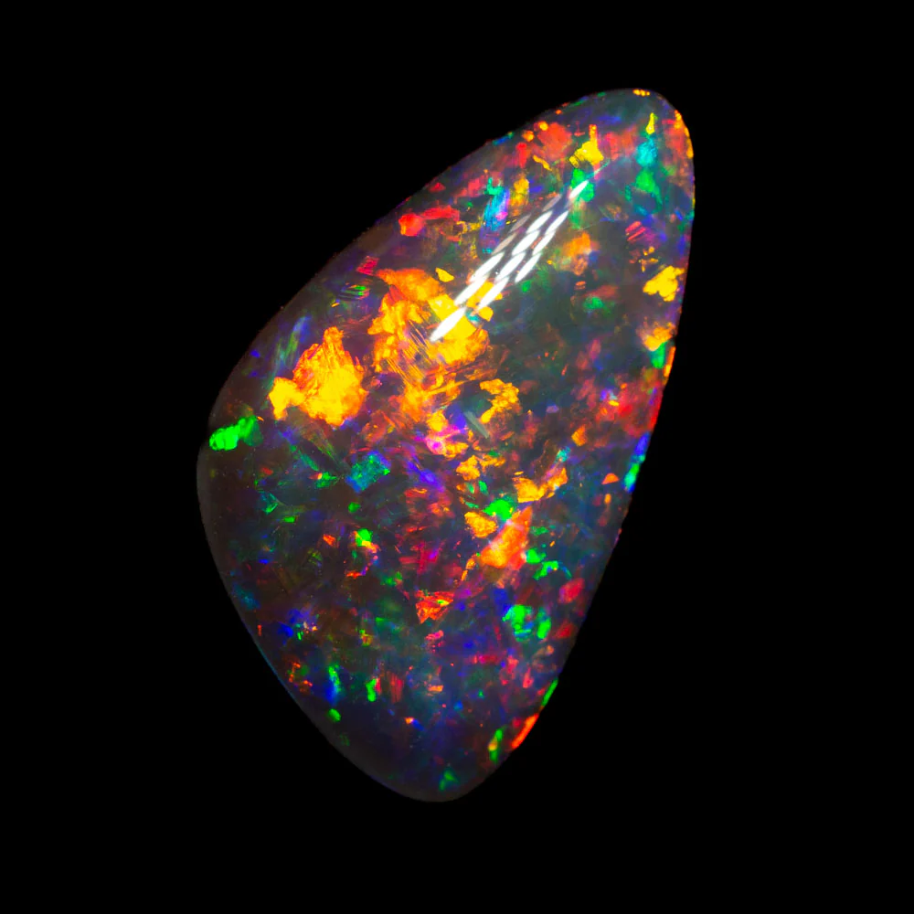 1.77 ct gem black opal 13.9x7.9x2.8mm - Image 2