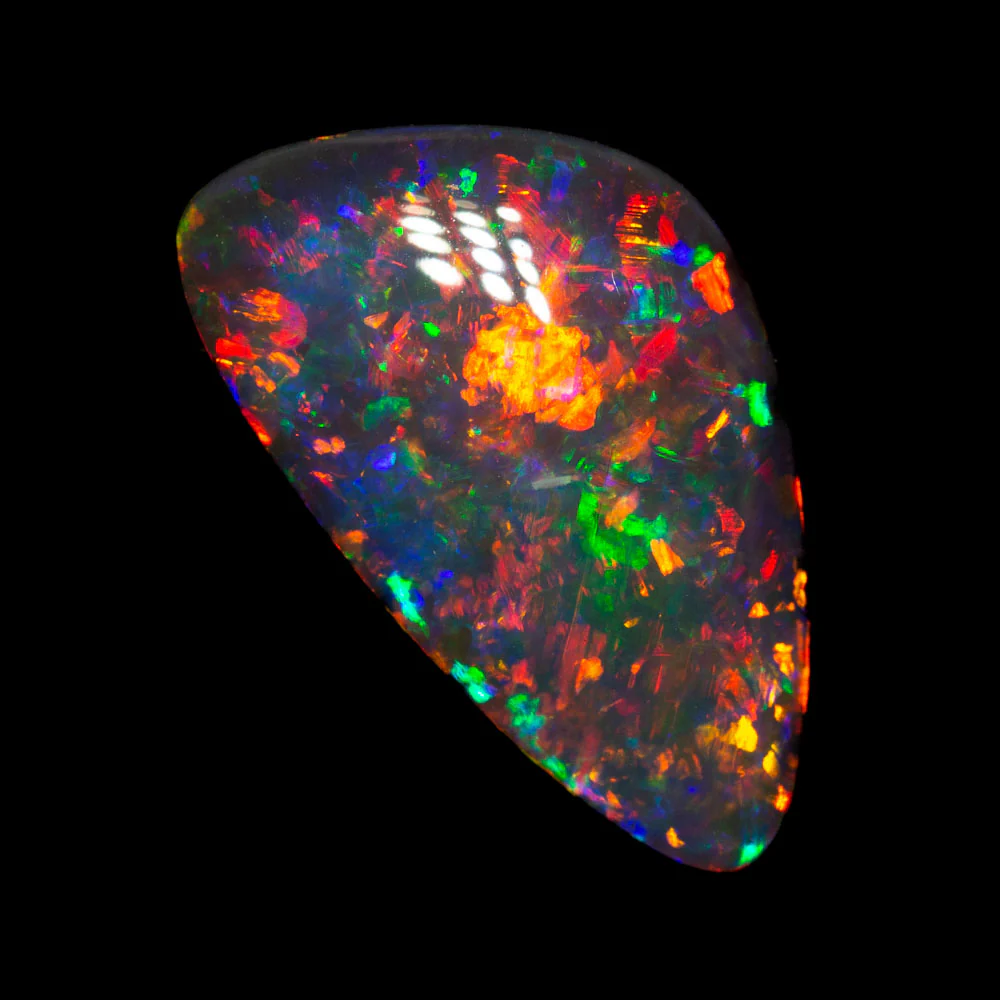 1.77 ct gem black opal 13.9x7.9x2.8mm - Image 4