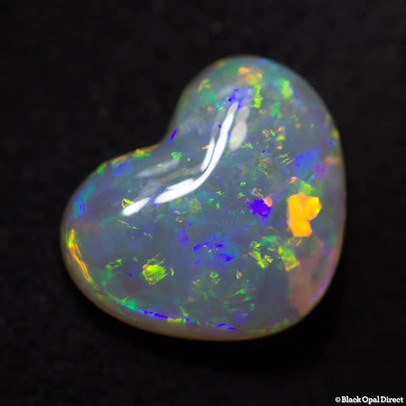 1.77 ct heart shaped crystal opal 11x9x3mm - Image 3