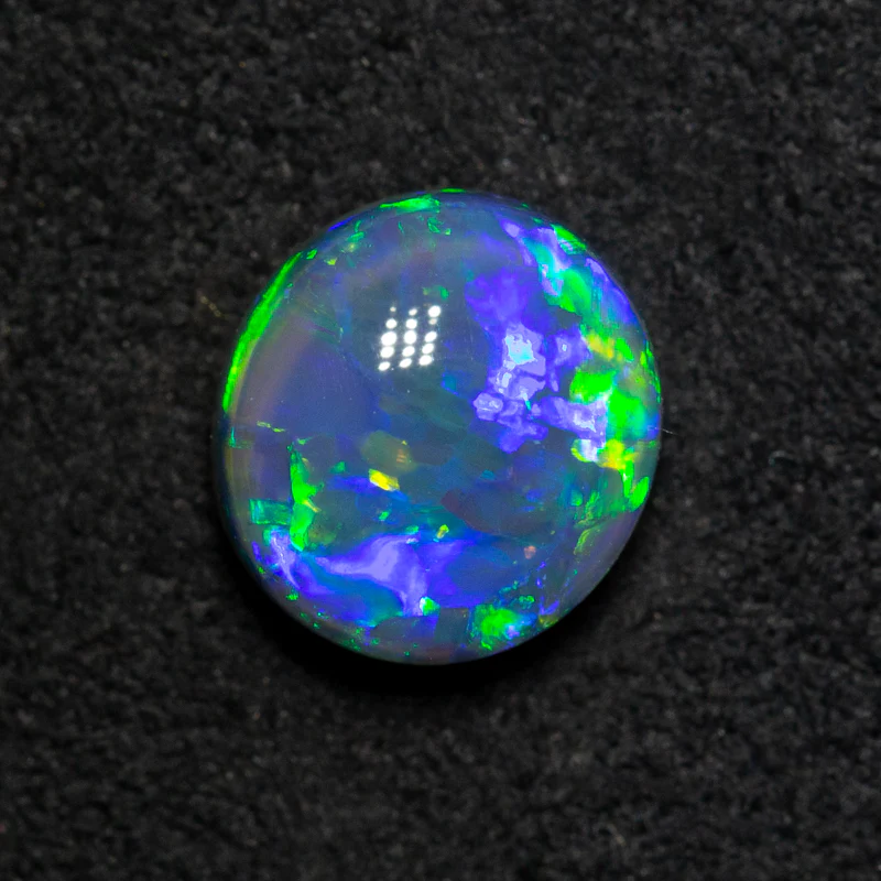 1.78 ct gem black opal 8.5x7.9x4.9mm - Image 2
