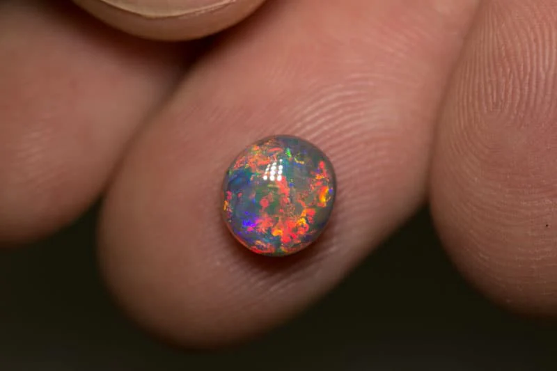 1.81 ct gem black opal 8x7x5mm - Image 4