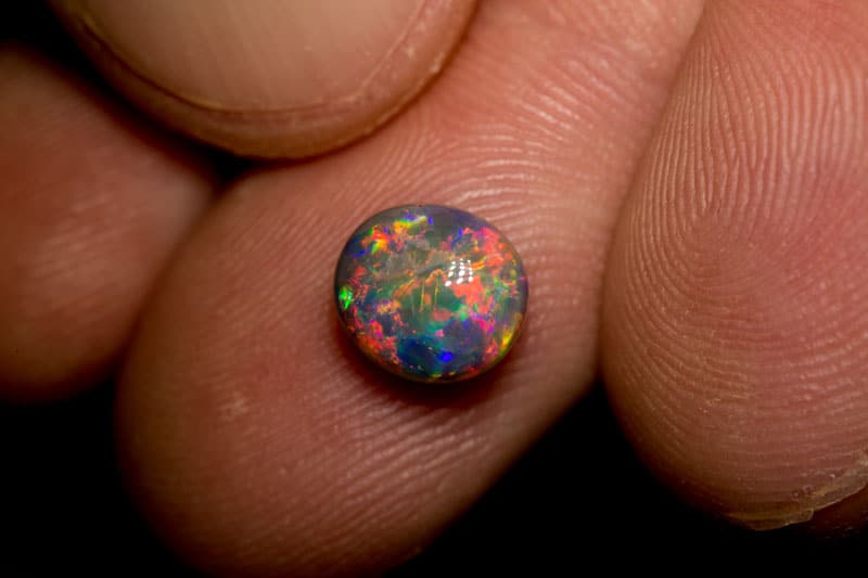 1.81 ct gem black opal 8x7x5mm - Image 6