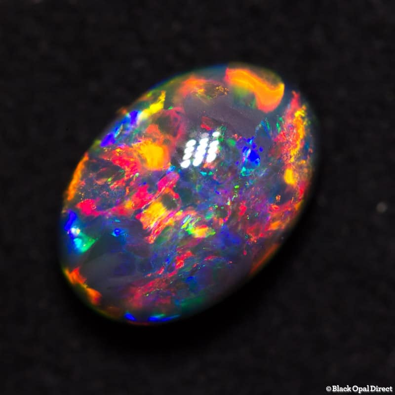 1.82 ct gem black opal 9x6x5mm - Image 4