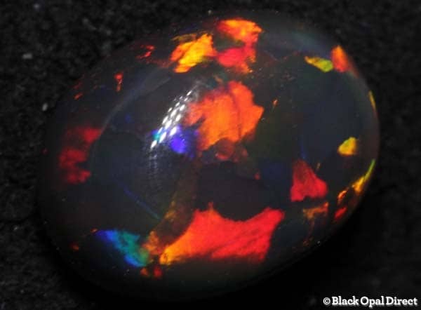 1.84 ct high domed gem black opal 9x7x5mm - Image 5