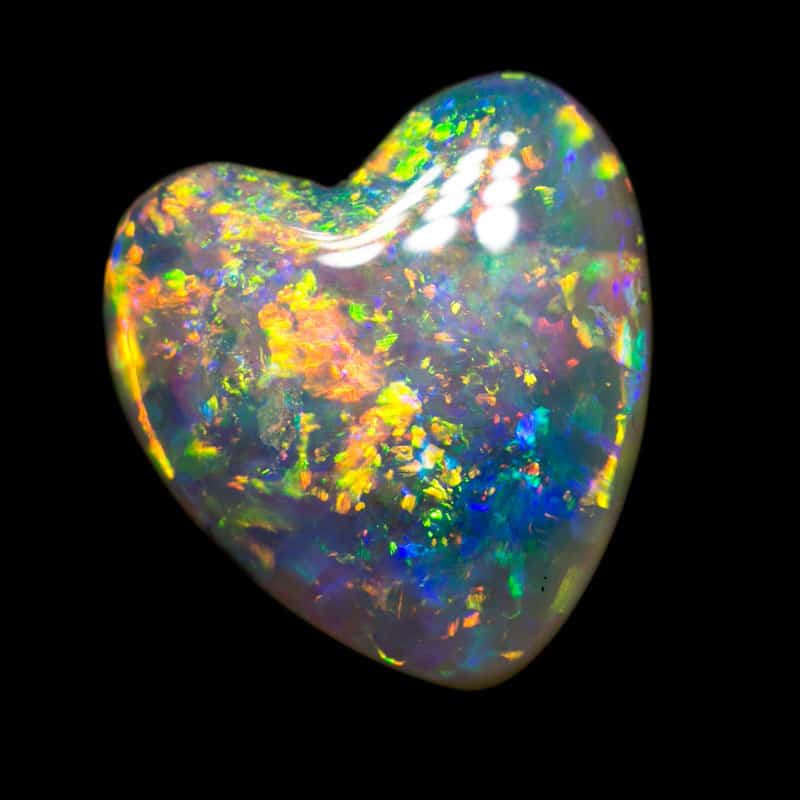 1.85 ct crystal opal heart 10x10x3mm - Image 2