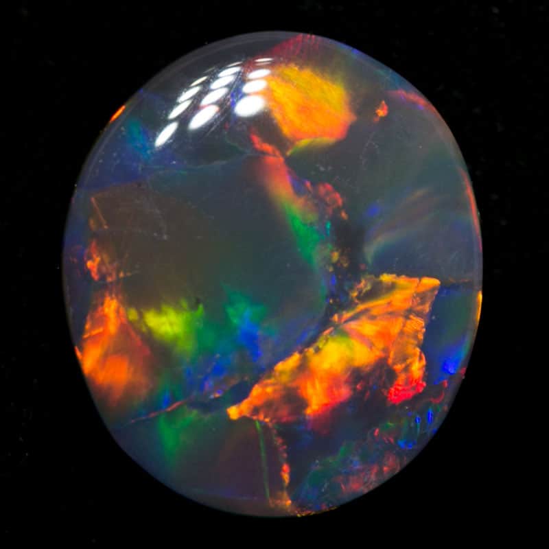 1.85 ct gem black opal 10x9x3mm - Image 2