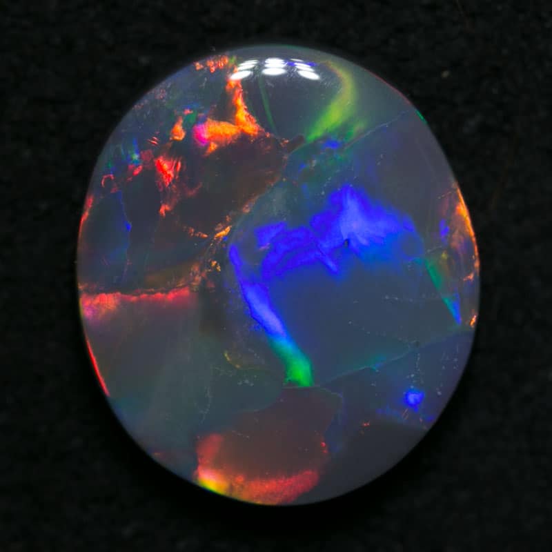 1.85 ct gem black opal 10x9x3mm - Image 3