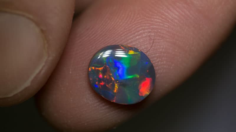 1.85 ct gem black opal 10x9x3mm - Image 4
