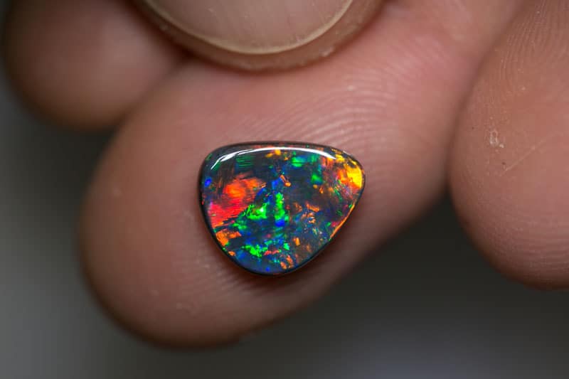 1.86 ct gem black opal 11x9x3mm - Image 2