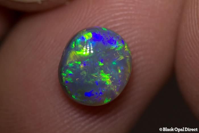 1.86 ct semi black crystal opal 9x8x5mm - Image 4