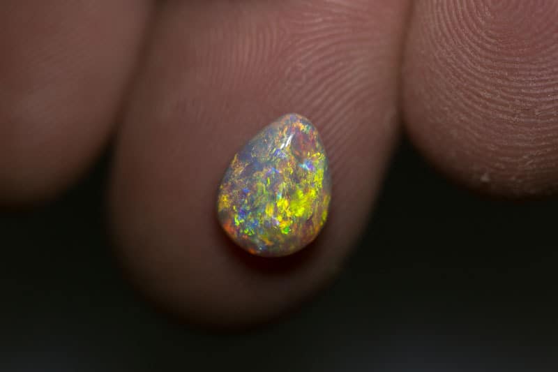 1.87 ct drop shaped crystal opal 10x7x4mm - Image 2