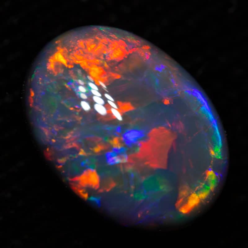 1.87 ct gem black opal 10x7.5x4mm - Image 2