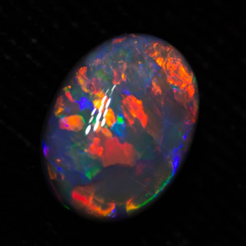 1.87 ct gem black opal 10x7.5x4mm - Image 3