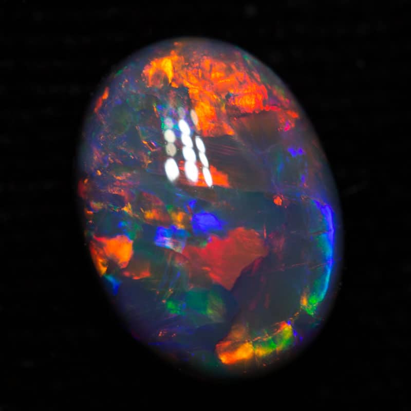 1.87 ct gem black opal 10x7.5x4mm - Image 4