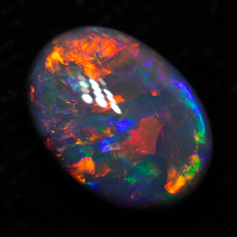 1.87 ct gem black opal 10x7.5x4mm - Image 5