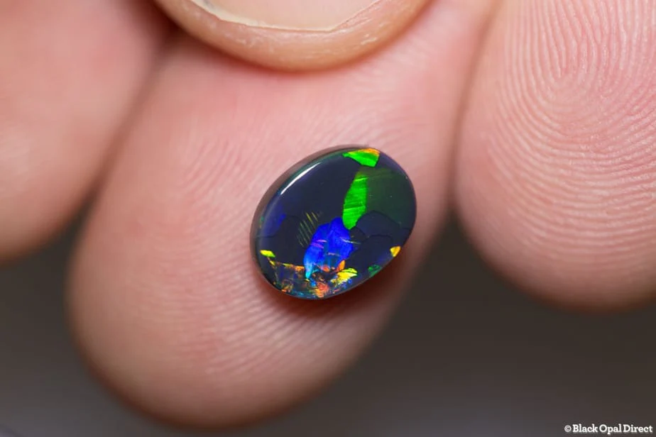 1.87 ct gem black opal 1ox7.5x3mm - Image 2